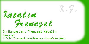 katalin frenczel business card